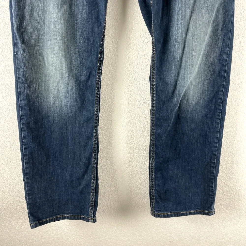 Levis 559 Relaxed Straight Jeans Mens 36x32‎ Blue Dark Wash Faded Casual